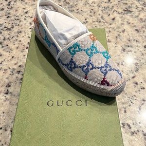 New Season GUCCI Pilar Espadrille Multi Color Flat 💙💚💛🧡❤️💜.